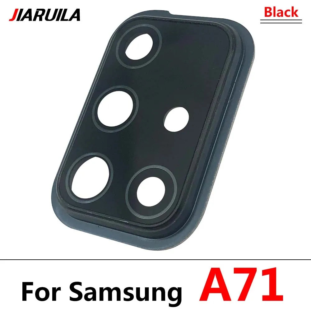 New For Samsung A71 A715 A715F Housing Back Rear Camera Glass Lens With Cover Frame Holder Samsung phone repair parts