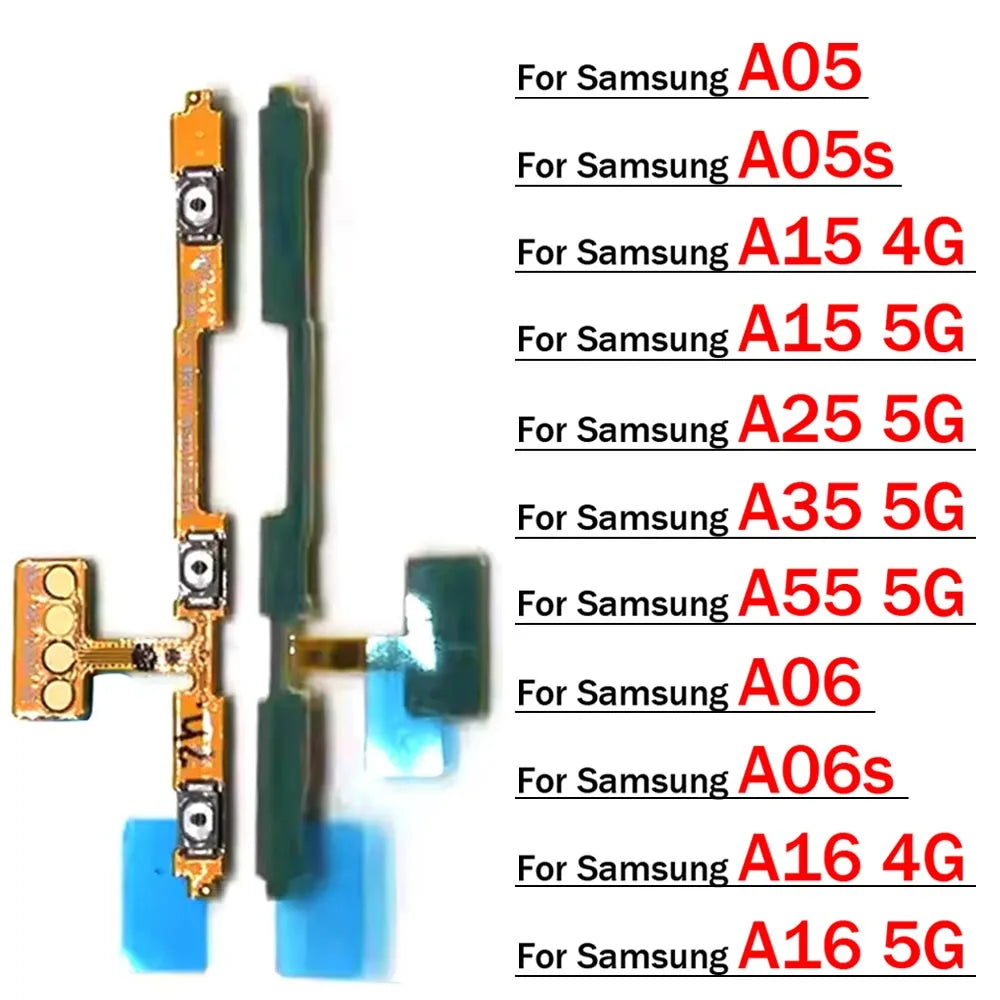 New For Samsung A05 A05s A06 A06s A15 A25 A35 A55 A16 4G 5G Power Switch On Off Button Volume Key Button Flex Cable Samsung phone repair parts