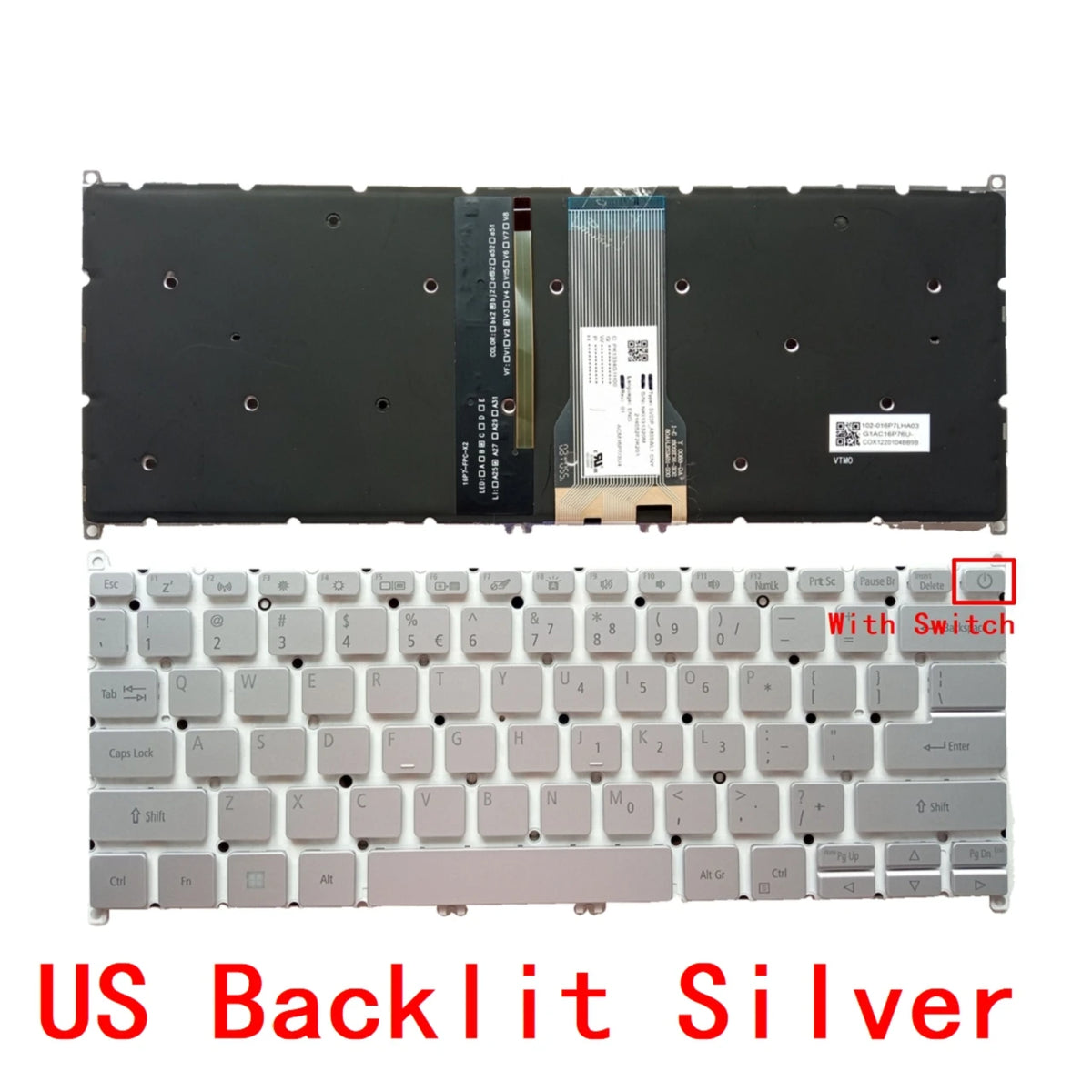 New US Russian Spanish Laptop Backlit Keyboard For Acer Swift 3 SF114 SF314-54 SF314-54G SF314-41 SF314-41G SF114-32 Replacement  ACER laptop repair parts