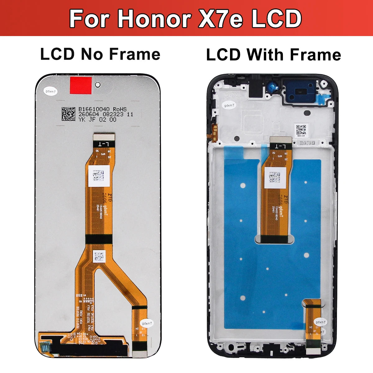 X7e LAB-LX1 LAB-LX3 Display Screen With Frame For Huawei Honor X7e LCD Display Touch Screen Digitizer Assembly Honor phone repair parts
