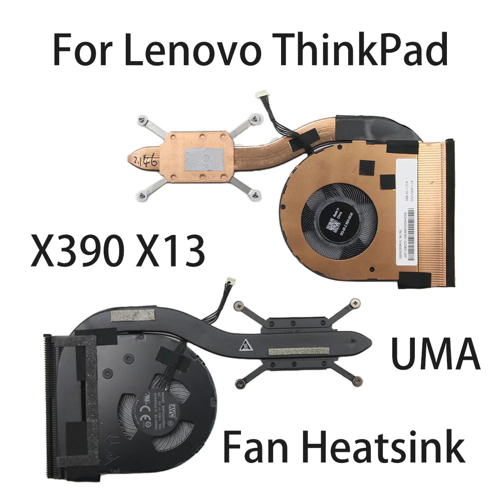 Original For Lenovo ThinkPad X390 X13 Laptop Fan Heatsink CPU Cooler Cooling FRU:5H40W36668 5H40W36667 5H40W36666 UMA Lenovo laptop repair parts