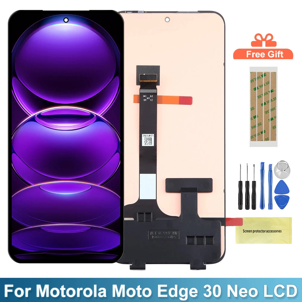 6.28" For Motorola Edge 30 Neo Display Touch Screen Digiziter Assembly For Moto Edge 30 Neo XT2245-1 LCD Replacement Parts Motorola phone repair parts