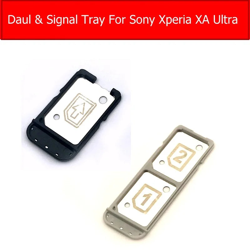 Single & Daul Sim Card Tray For Sony Xperia XA Ultra XAU C5 C6 F3215/16 E5563/33/06 SIM Card Socket Reader Adapter Repair Parts Sony phone repair parts