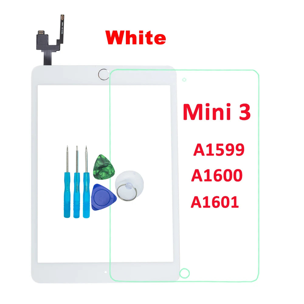 Touch Screen Digitizer + IC Chip Connector Flex Cable For iPad Mini 1 Mini 2 Mini 3 A1432 A1454 A1455 A1489 A1490 A1599 A1600 iPad tablet repair parts