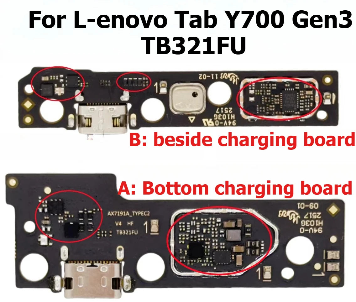 USB Charging Port Connector Plug Jack Charge Dock Board Flex Cable For Lenovo Tab Y700 Gen3 3th TB321FU cable repair Lenovo tablet repair parts