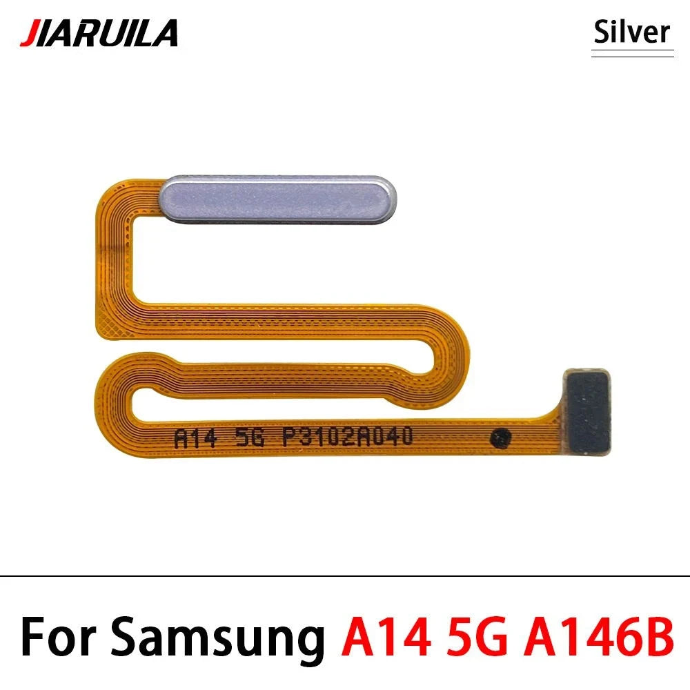 10Pcs, For Samsung A14 4G 5G A145F A145P A146B A146P Fingerprint Sensor Home Return Key Menu Button Flex Cable Samsung phone repair parts