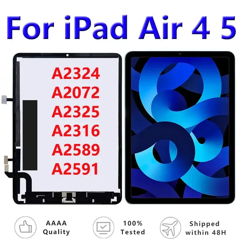 OEM LCD For Apple iPad Air 1 2 3 4 5 2019 2020 2022 A2324 A2123 A2591 A2072 A2152 Touch Screen Display Assembly Replacement  iPad repair parts