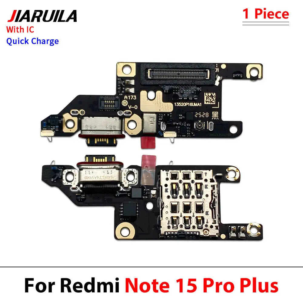 Dock Connector Micro USB Charger Charging Port Microphone Main Board Flex Cable For XIaomi Redmi Note 15 Pro Plus 4G 5G  Xiaomi  Xiao mi phone repair parts