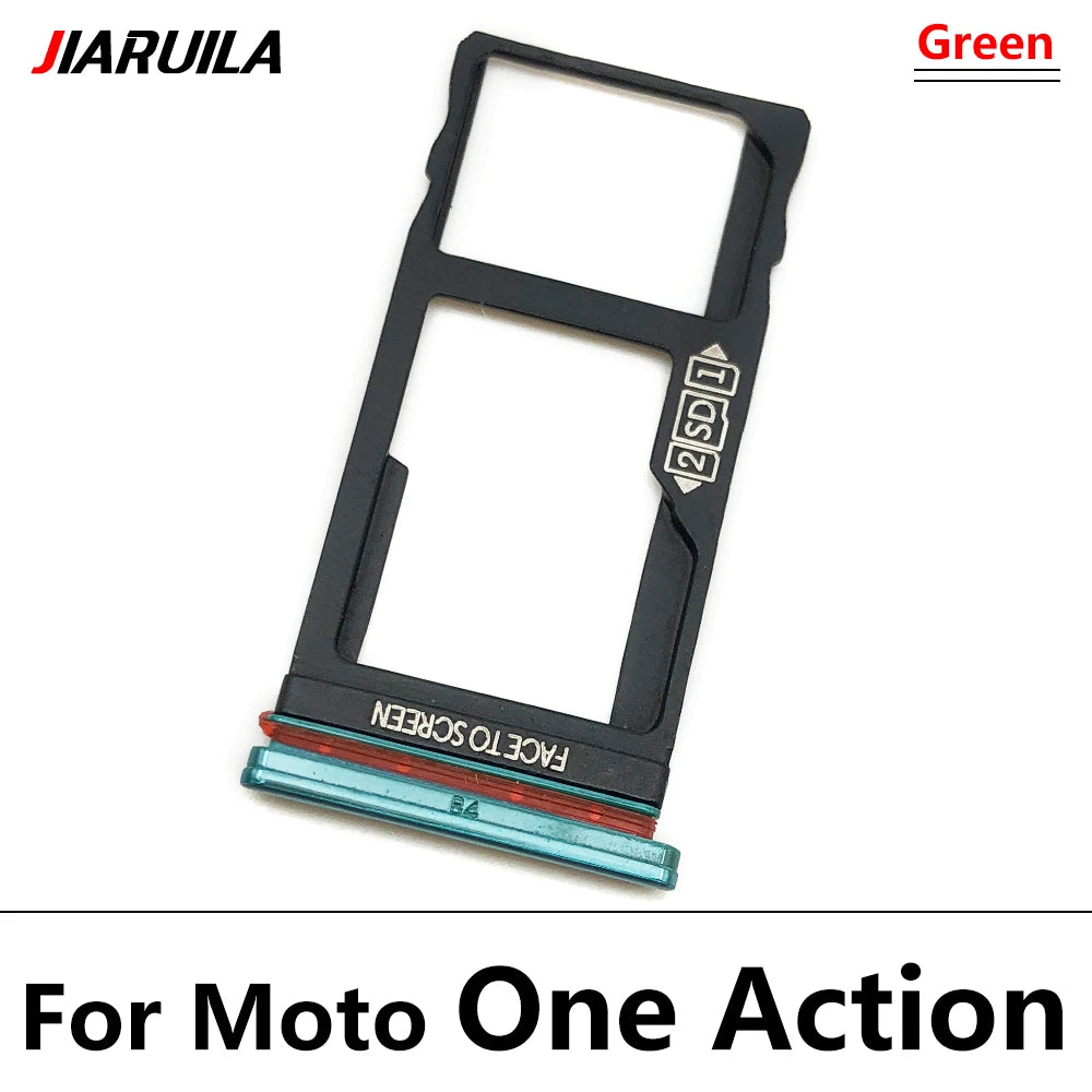 10Pcs,  SiM Tray For Motorola Moto One Macro Action Zoom Hyper Fusion Plus SIM Card Tray Slot Holder Replacement Parts Motorola phone repair parts