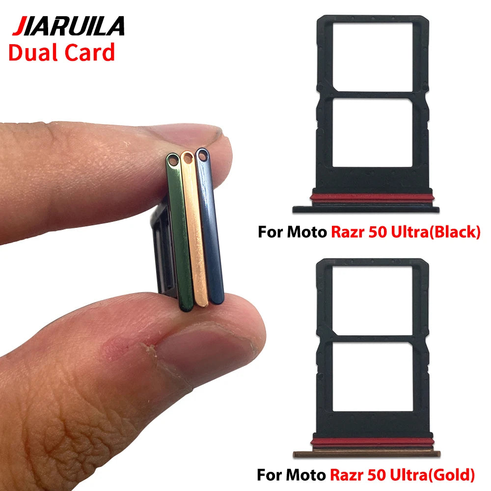 New For Motorola Moto Razr 40 50 Ultra 5G 2020 SIM Card Slot SD Card Tray Holder Adapter Motorola phone repair parts