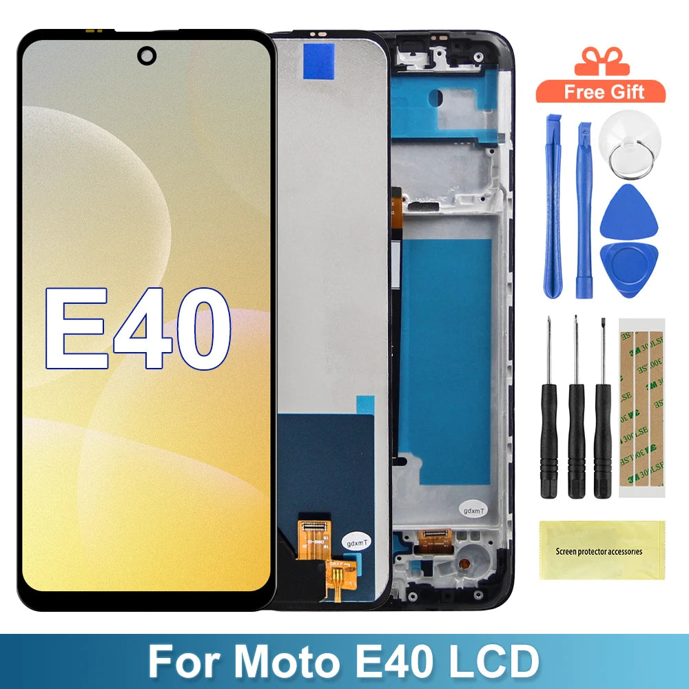 6.5'' LCD for Motorola Moto E40 XT2159-4 LCD Display Touch Screen Digitizer for Moto E40 XT2159-3 LCD With Frame Replacement Motorola phone repair parts