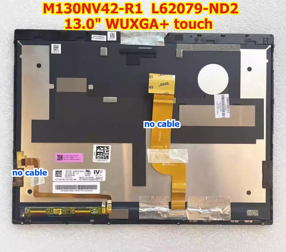 For HP Elite X2 2-in-1 1013 G4 G8 B130KAN01.0 13" M130NV42-R1 LQ123N1JX33-A01 12.3" FHD touch lcd LED display screen assembly HP laptop repair parts
