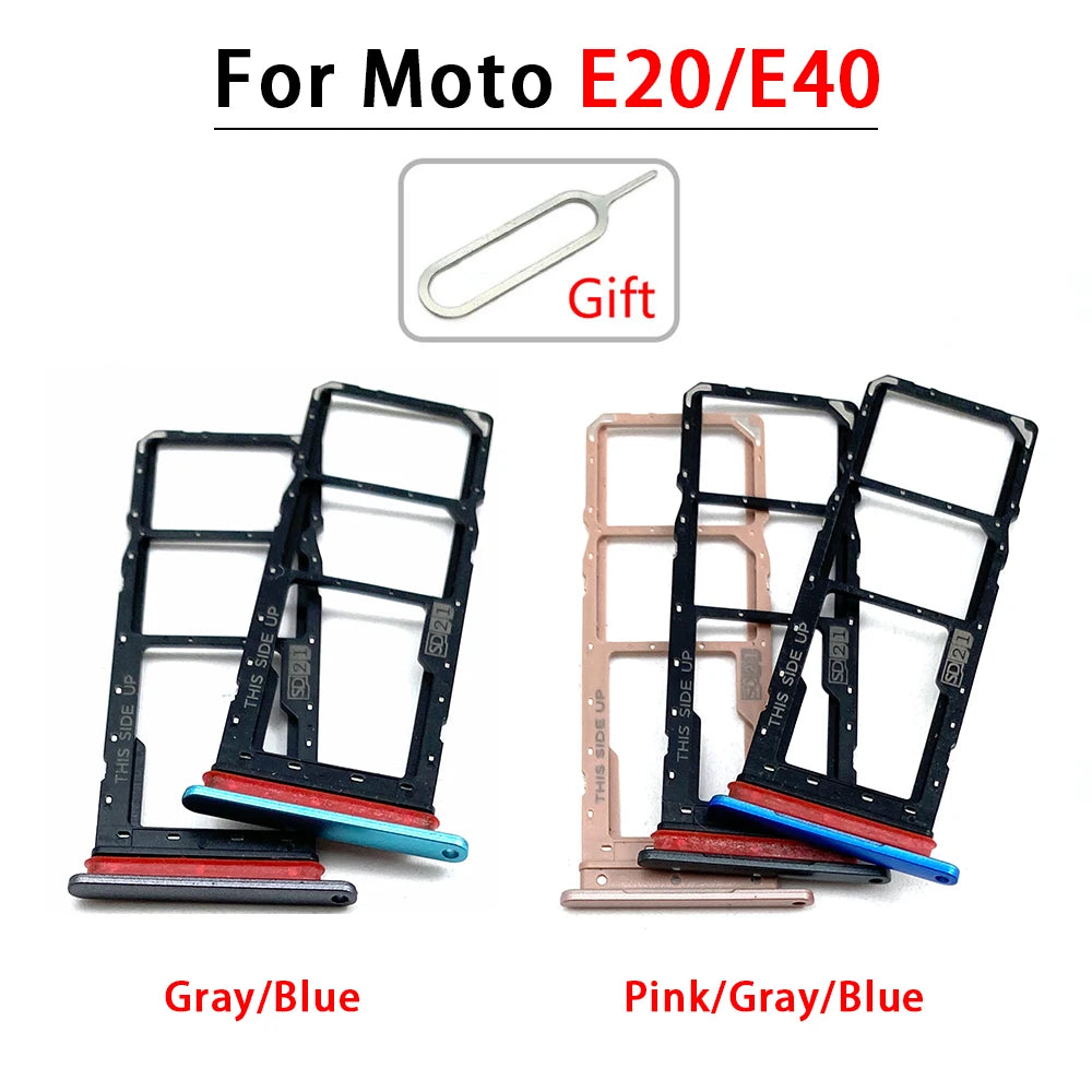 10Pcs/Lot, New For Motorola Moto E6 Play E6s E7 Plus E7i Power E20 E40 SIM Card Tray Slot Holder Adapter Accessories Motorola phone repair parts