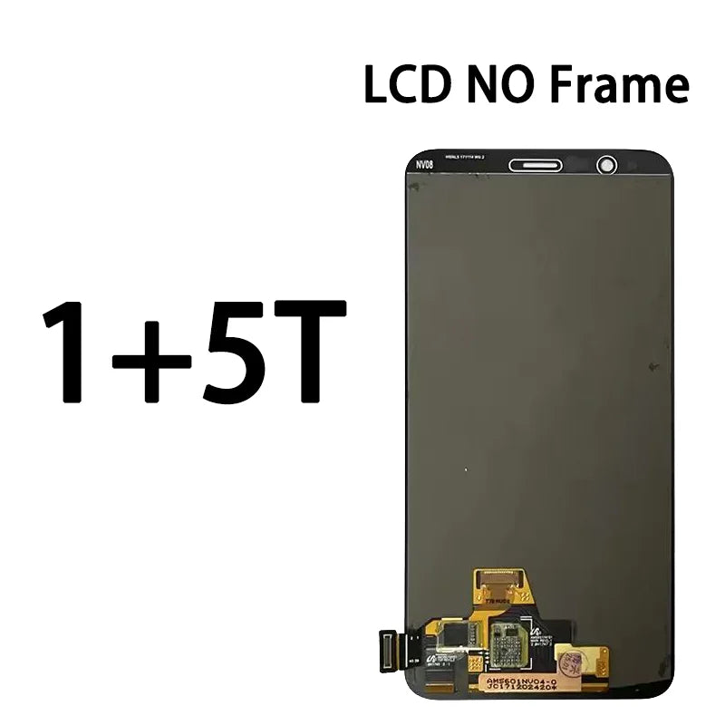100% New Screen For OnePlus 5 A5000 LCD 1+5 Display Touch Screen Digitizer For One Plus 5T A5010 LCD 1+5T Display Frame  OnePlus phone repair parts