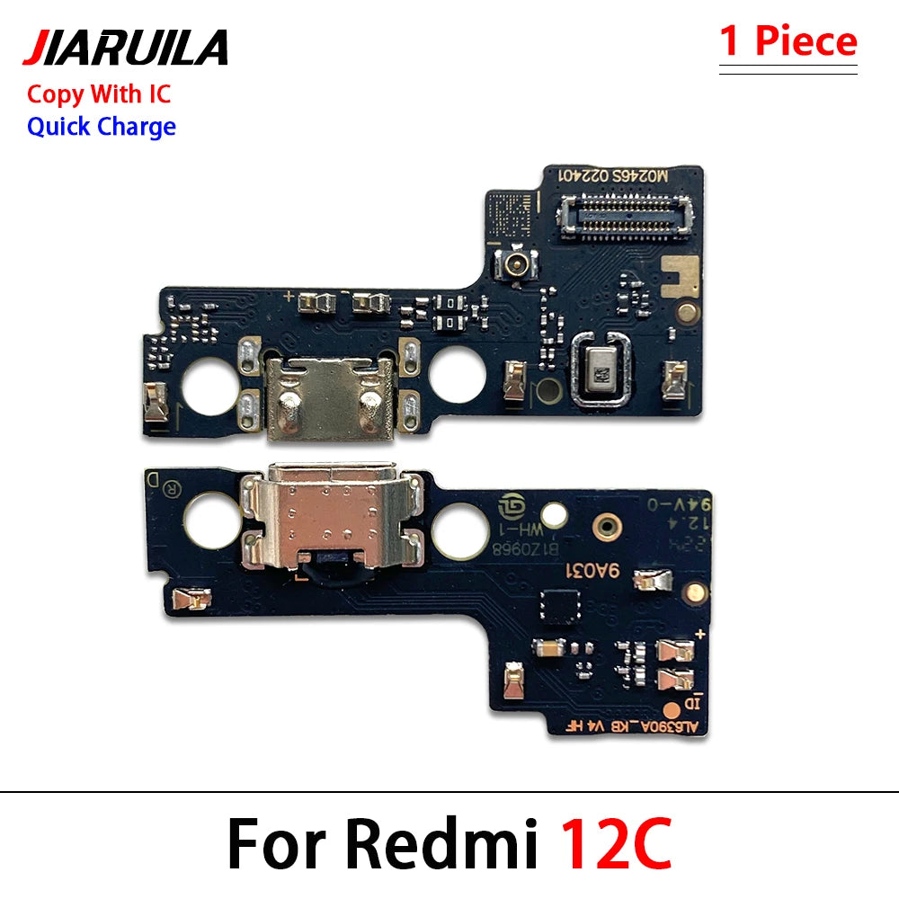 50Pcs, For Xiaomi Redmi 9A 9 9C 9T 8 8A 10C 10 10A 12 12C 13C 13 4G 5G USB Charger Dock Connector Charging Port Mic Flex Cable  Xiaomi  Xiao mi phone repair parts