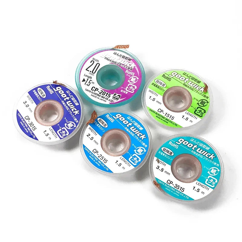 GOOT High Quality Desoldering Wick With Braided Copper Wire CP2015 1515 3015 3515 2515 BGA Solder Paste Remover repair tools Kit Professional Repair Tools