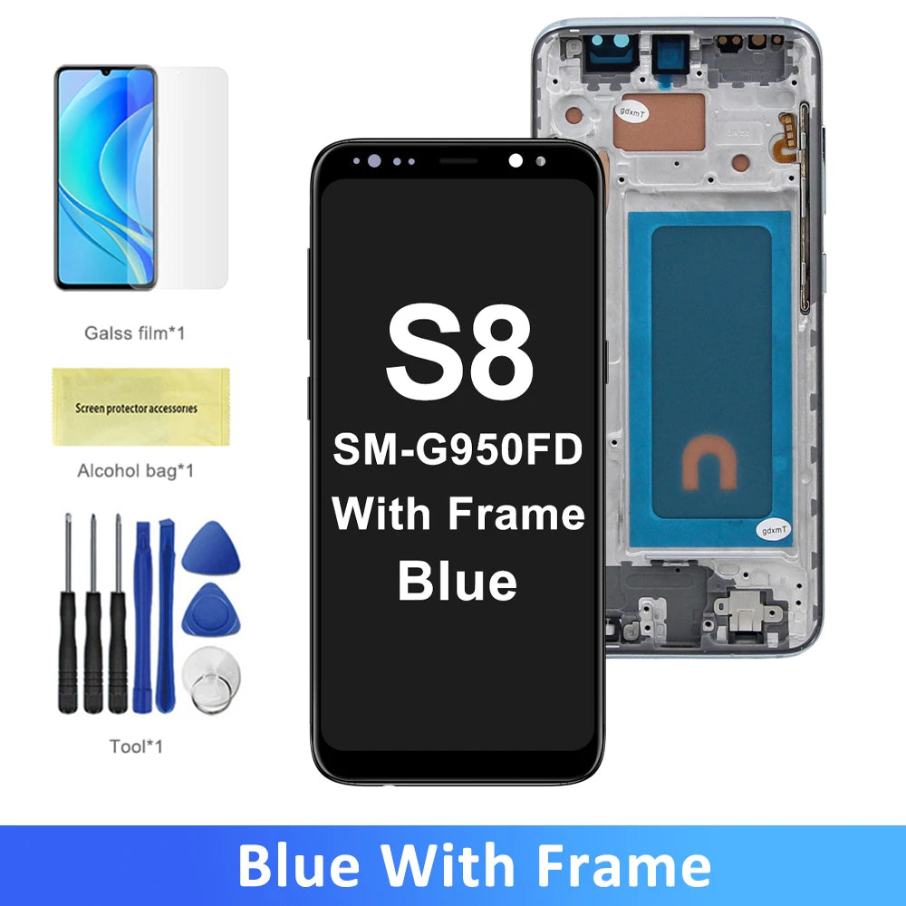 TFT S8 For Samsung Galaxy S8 G950F LCD Display Digital Touch Screen with Frame LCD Touch Screen Replacement Assembly Parts Samsung phone repair parts
