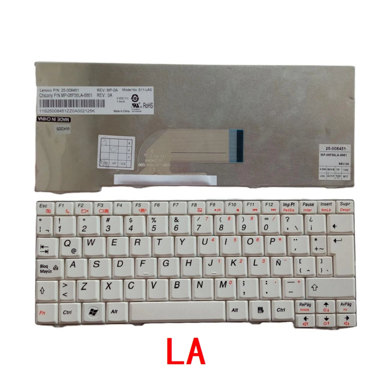 New US UI Spanish Latin Brazil Laptop Keyboard For Lenovo IdeaPad S11 S10-2 S10-2C S10-3C Notebook PC Replacement Lenovo laptop repair parts