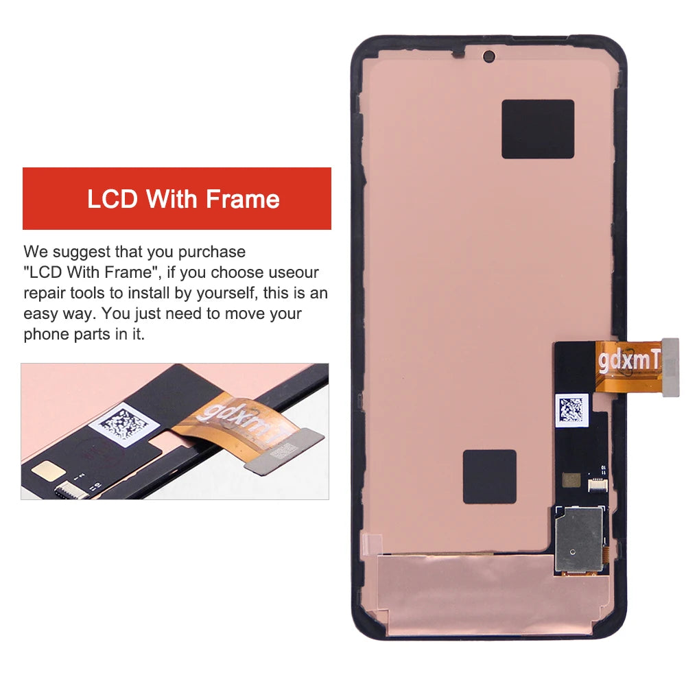 6.2'' Amoled For Google Pixel 8 GKWS6 G9BQD,GA04851-US GZPFO GPJ41 LCD Display Touch Screen Digitizer Assembly With Frame Google phone repair parts