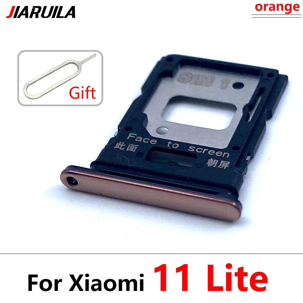 New SIM Card Slot SD Card Tray Holder Adapter For Xiaomi Mi 11 11T Mi11 Pro Lite Replacement Parts Black Blue Silver Xiaomi  Xiao mi phone repair parts