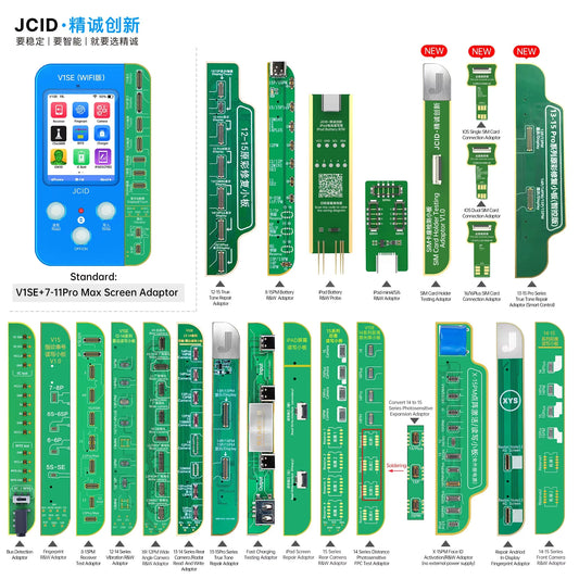 JC V1SE Programmer for iPhone 11 12 13 14 15 16 Pro Max Battery Fingerprint Photosensitive LCD True Original Color Repair Professional Repair Tools