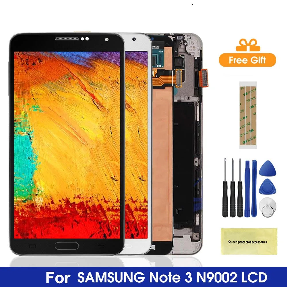 Note3 N9005 LCD For Samsung Galaxy Note 3 LCD Display With Touch Screen Digitizer For Samsung N9005 N900A Adjust Brightness lcd Samsung phone repair parts