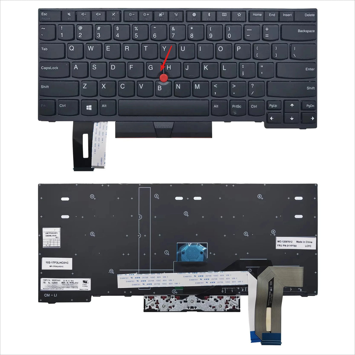 Keyboard for Lenovo Thinkpad T14 Gen1 Gen2 P14s Gen1 Gen2  backlight  Mouse stick keyboard 01YP468 01YP760 01YP600 01YP240 Lenovo laptop repair parts