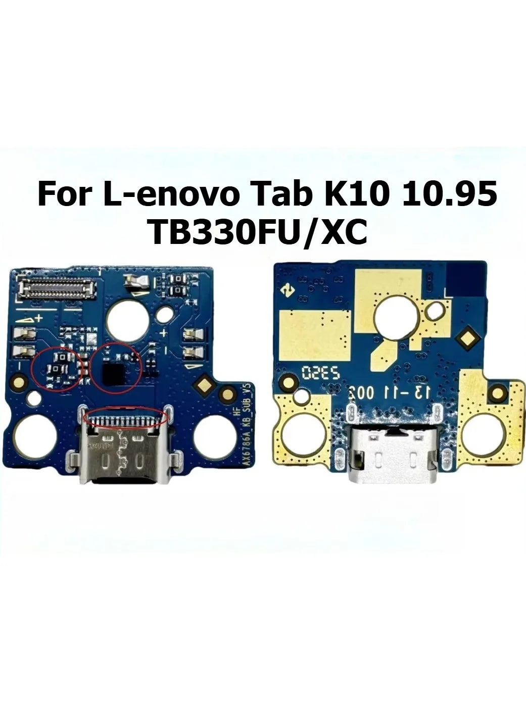 USB Charging Port Connector Plug Jack Charge Dock Board Flex Cable For Lenovo Tab TB330FU/XC K10 10.95 cable repair Lenovo tablet repair parts