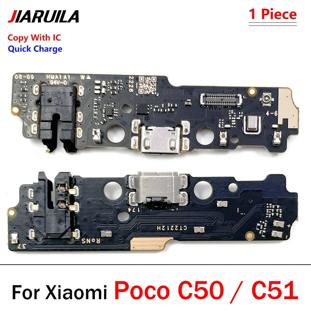 Dock Connector Micro USB Charger Charging Port Flex Cable Microphone Board For Xiaomi Poco C40 C50 C51 C61 C71 C55 C65 C75 C85  Xiaomi  Xiao mi phone repair parts