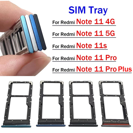 SIM Card Tray Slot Holder Adapter Accessories For Xiaomi Redmi Note 11 11s Pro Plus 4G 5G  Xiaomi  Xiao mi phone repair parts