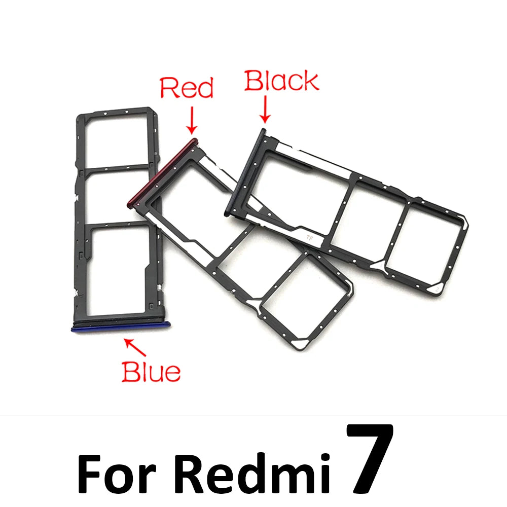 10Pcs, SIM Card Tray Slot Holder Adapter Accessories For Xiaomi Redmi 7 7A 8 8A 9 9A 9T 9C 10 10A 10C 12 12C 13 13C 14 14C  Xiaomi  Xiao mi phone repair parts