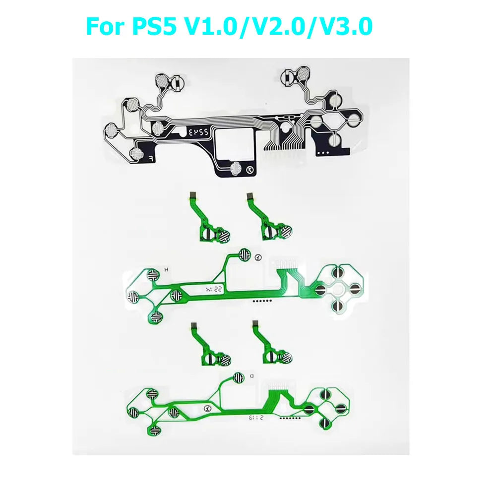 100PCS V1.0 V2.0 V3.0 Conductive Film for PS5 Controller Keypad Ribbon Circuit Board Flex Cable for PS5 Edge  Game console repair parts