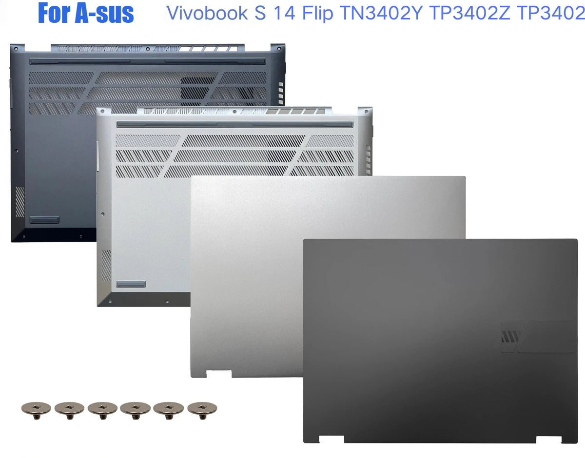 Cover case for Asus Vivobook S 14 Flip TN3402Y TP3402Z TP3402 Lcd housing bezel frame  palmrest topcase keyboard bottom hinge Asus laptop repair parts