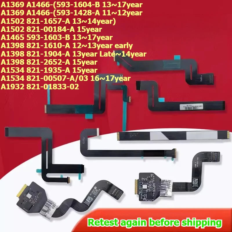 Toucpad flex cable for Macbook A1369 A1466 A1502 A1465 A1398 A1534 A1932 593-1428 -1604 trackpad cable Macbook repair parts