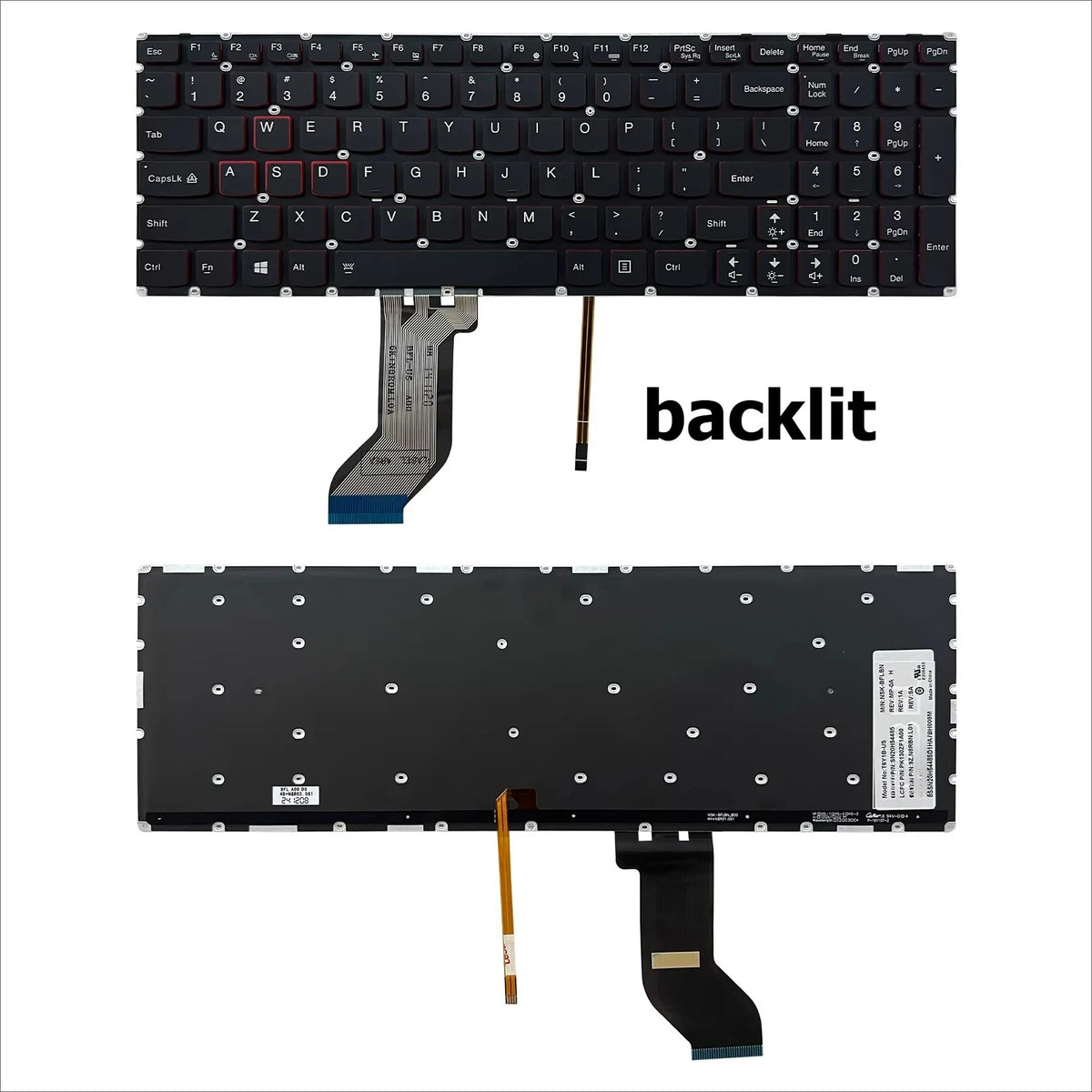 Upper case keyboard for Lenovo Legion 15ISK Y700-15-17 Y720-15IKB topcase palmrest cover SN20H54485 T6Y1B LJV160420E 5CB0N67285 Lenovo laptop repair parts