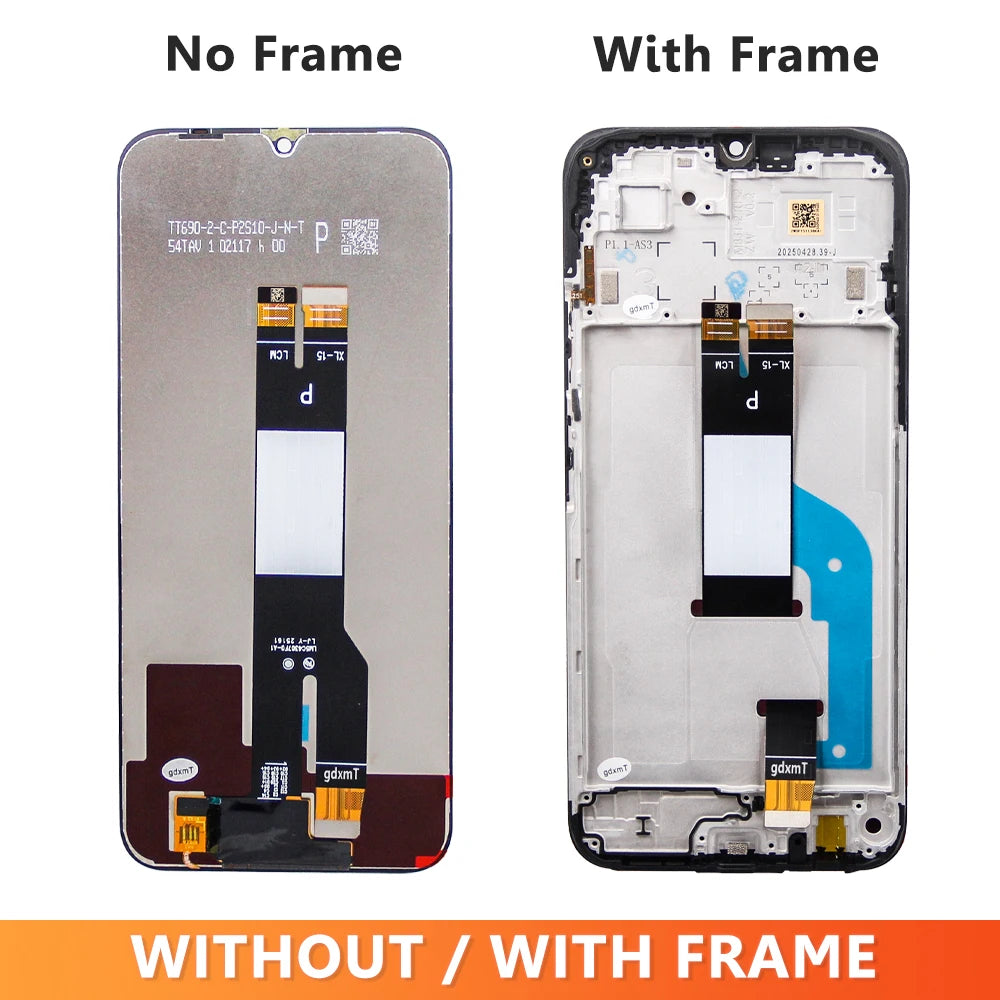 6.9"15C Screen For Redmi 15C 4G LCD Display Touch Screen For Redmi 15C 5G 2508CRN2BC Digitizer Assembly Repair Parts  With Frame Redmi phone repair parts