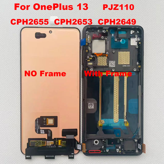 6.82" Original AMOLED For OnePlus 13 CPH2653 LCD Display Touch Screen Digitizer PJZ110 Replacement For OnePlus 13R 1+13T CPH2645  OnePlus phone repair parts