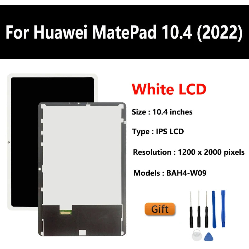 OEM For Huawei MatePad 10.4 (2022) LCD BAH4-W09 Display Touch Screen Digitizer Glass Panel & LCD Display Assembly Replacement Tablet repair parts