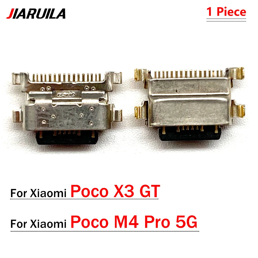 10Pcs, Micro USB Jack Charging Socket Charger Port Plug Dock Connector For Xiaomi Poco X3 X4 X5 M4 M5 F2 F4 F5 Pro GT 4G 5G  Xiaomi  Xiao mi phone repair parts
