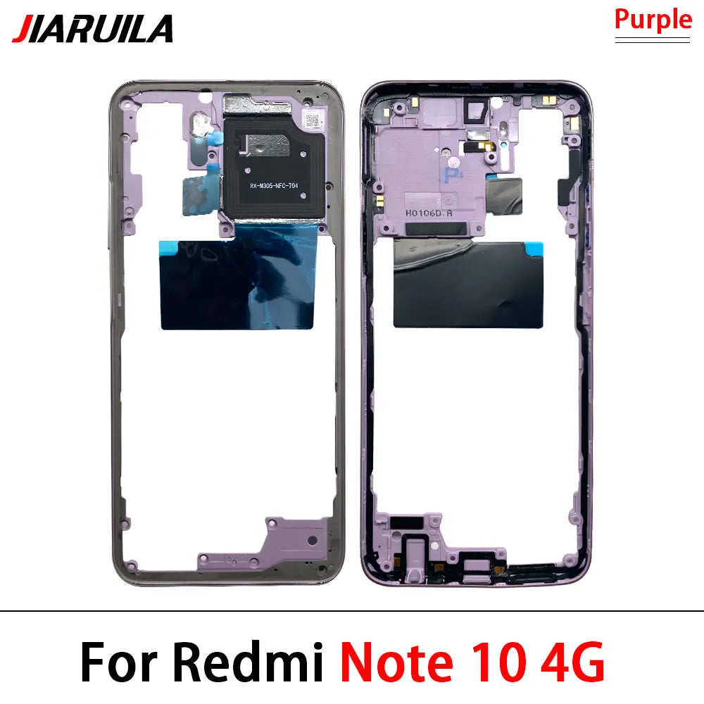 For Xiaomi Redmi Note 10 / Note 10s / Note 10 Pro Middle Frame Holder Housing Replacement Repair Parts Xiaomi  Xiao mi phone repair parts