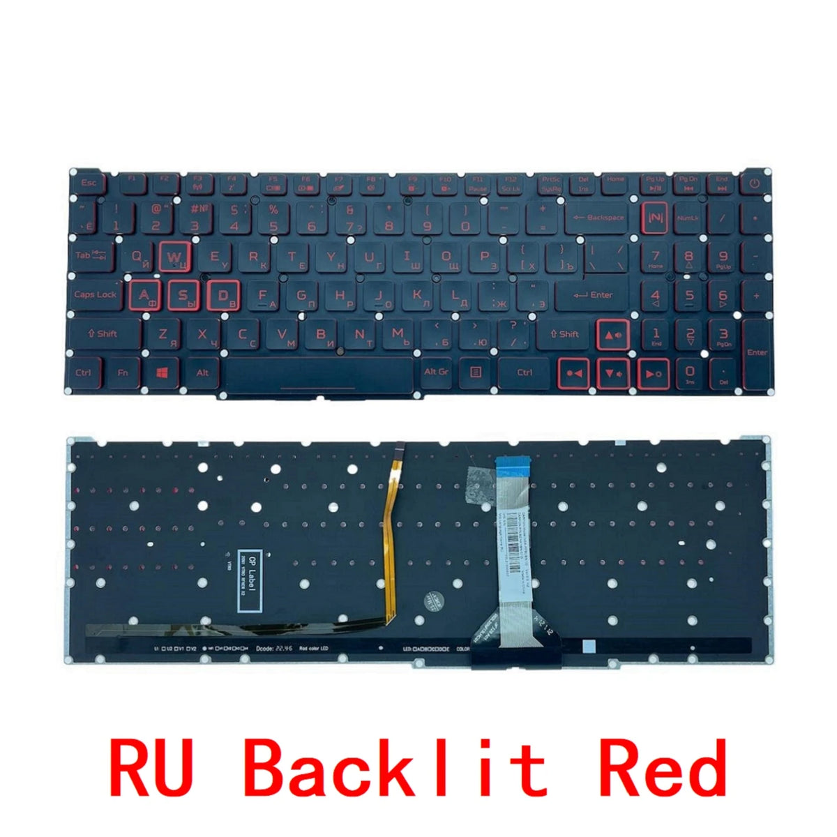 New US Russian Spanish Laptop RGB Keyboard For Acer Nitro 5 AN515-56 AN515-57 AN515-45 Predator Helios 300 PH315-54 Acer laptop repair parts