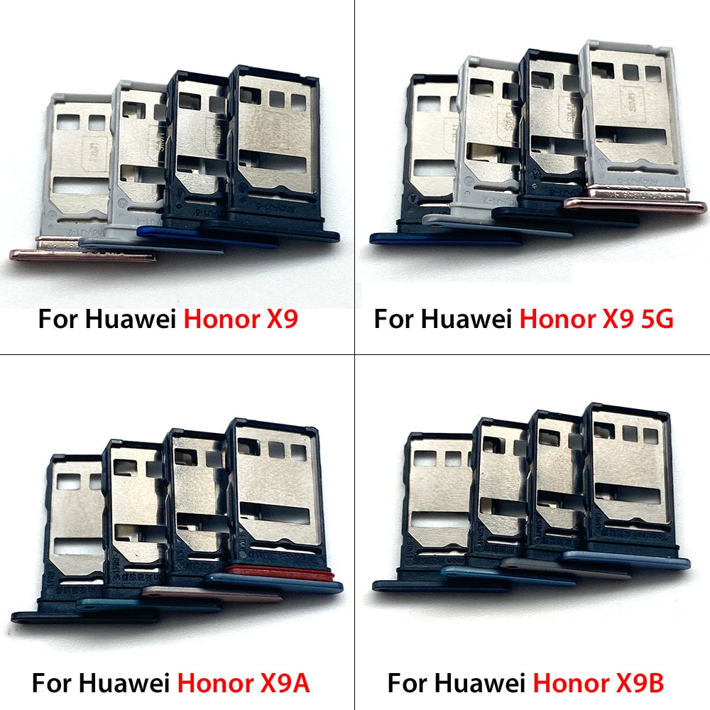 10Pcs,  New For Huawei Honor X6 X6A X6B X7 X7A X7B X7C X8 X8A X8B X9 X9A X9B 4G 5G SIM Card Slot SD Card Tray Holder Adapter Huawei phone repair parts