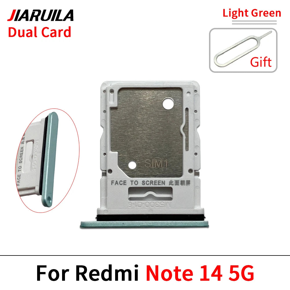 New SIM Card Slot SD Card Tray Holder Adapter For Xiaomi Redmi Note 14 Pro Plus 4G 5G  Xiaomi  Xiao mi phone repair parts