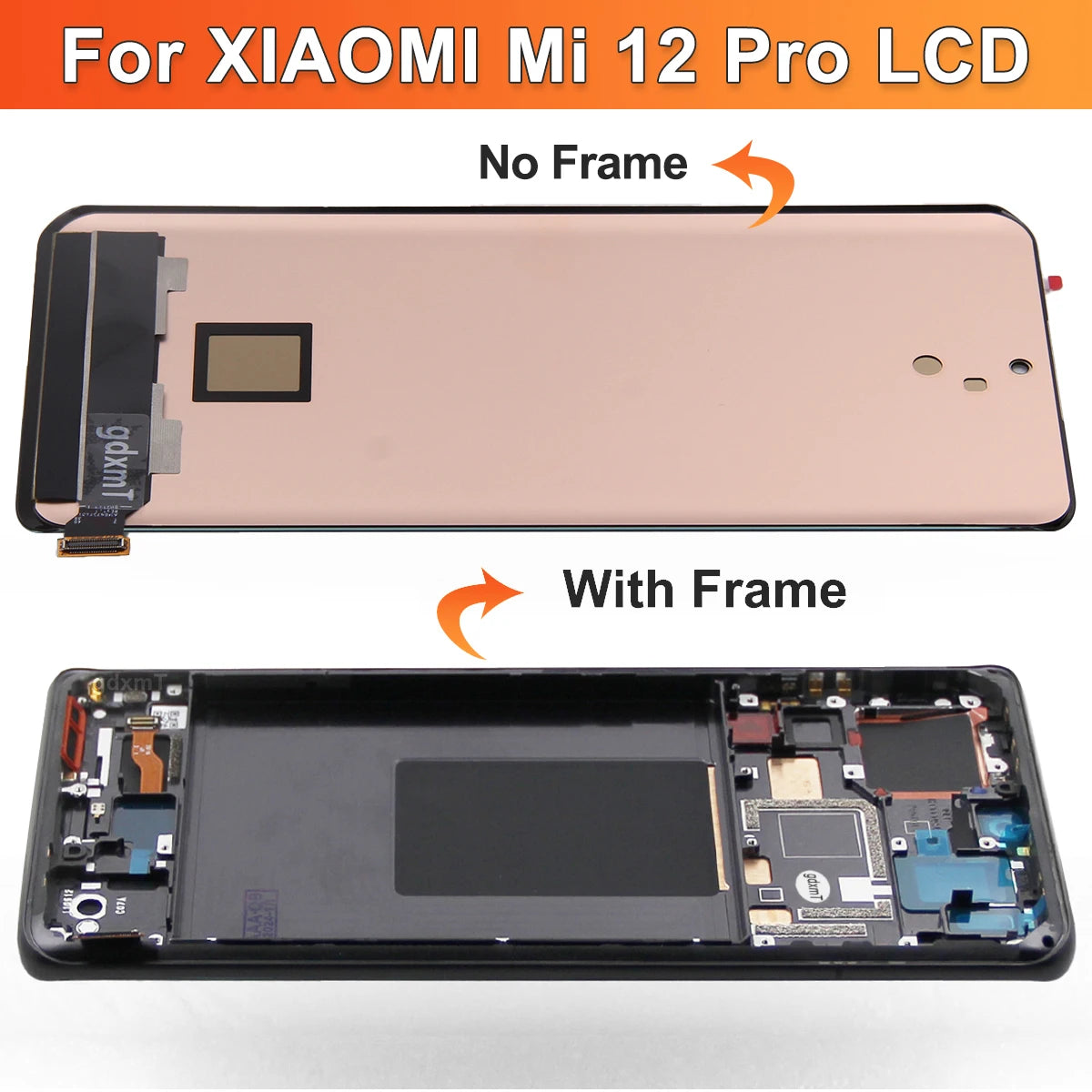 Super AMOLED Mi 12 Pro Screen Replacement for Xiaomi 12 Pro 2201122C 2201122G Lcd Display Touch Screen Digital with Frame Parts Xiaomi phone repair parts