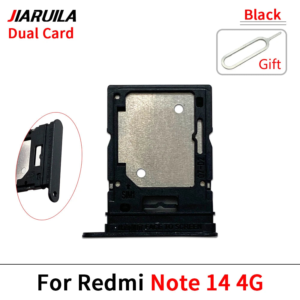 10Pcs, SIM Card Slot SD Card Tray Holder Adapter For Xiaomi Redmi Note 14 Pro Plus 4G 5G  Xiaomi  Xiao mi phone repair parts