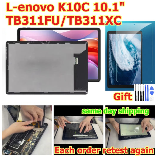 100% tested Tab touch display lcd screen for Lenovo K10C TB311FU/TB311XC 10.1inch Digitizer assembly Lenovo tablet repair parts
