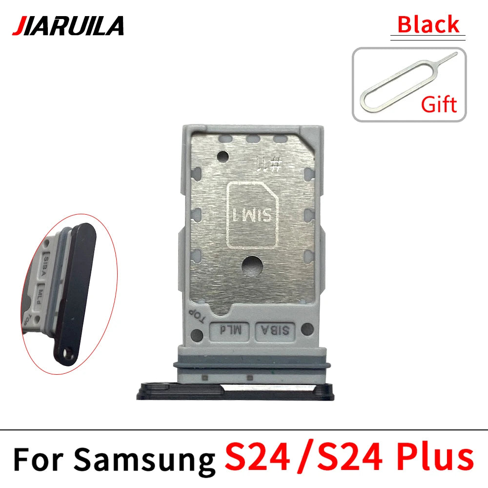 10Pcs, Micro Nano Dual SIM Card Holder Tray Slot Holder Adapter Socket For Samsung S23 S24 Plus Ultra 5G Samsung phone repair parts
