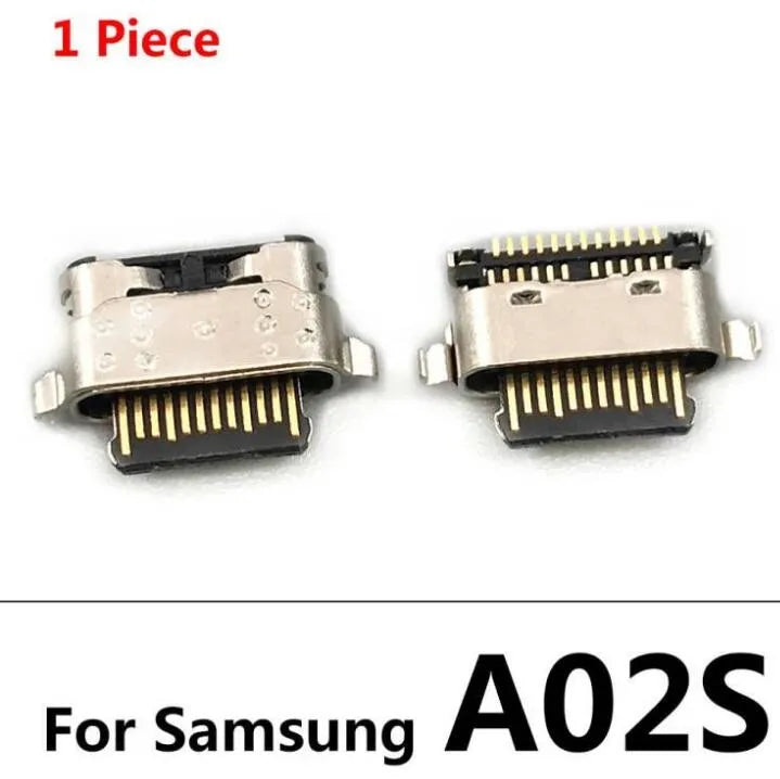 10Pcs USB jack socket connector charger Charging Port For Samsung A02s A22 A32 A52 A72 A03 Core A03s A33 A73 A53 4G 5G Samsung phone repair parts