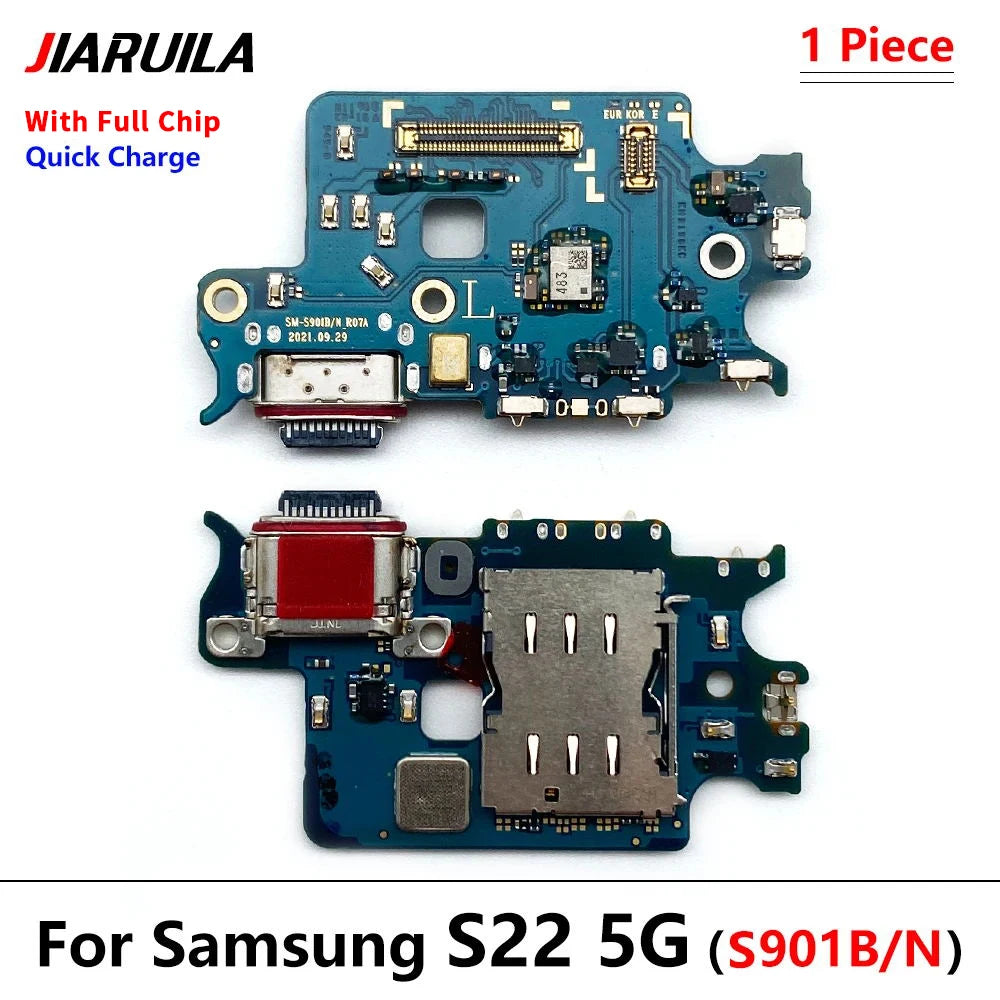 USB Charging Board Port Dock Charger Connector Microphone Flex Cable For Samsung S22 S23 Plus Ultra 5G S908B S901B S906B 5G Samsung phone repair parts