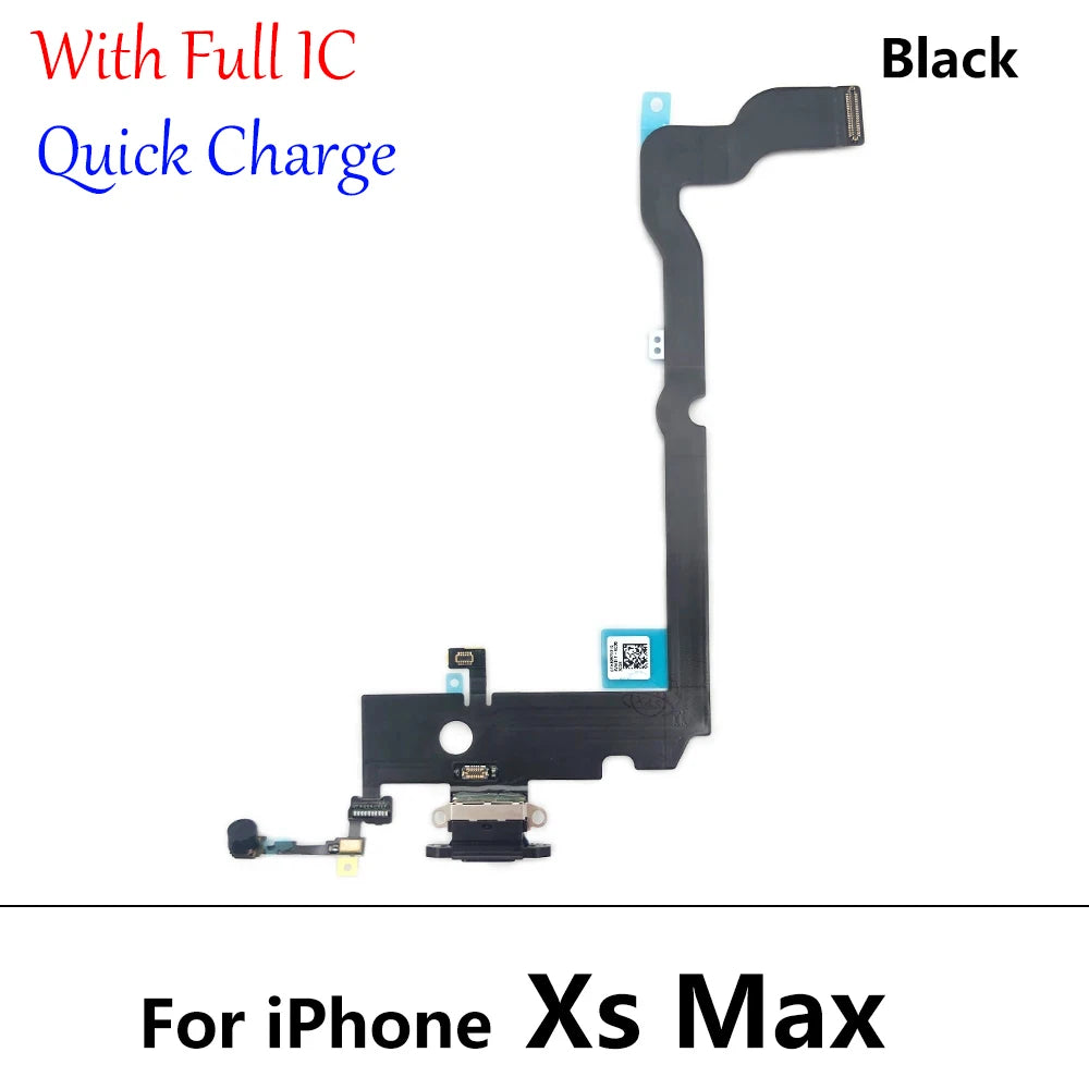 New For iPhone X XR XS Max Dock Connector Micro USB Charger Charging Board Port Flex Cable Microphone Board iPhone phone repair parts